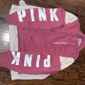 PINK quarter zip pullover